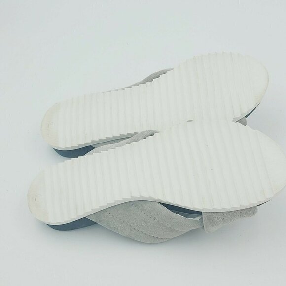 Charles David Lye Crossband Slide Sandals Suede Light Grey 38 US 8 - Picture 7 of 10